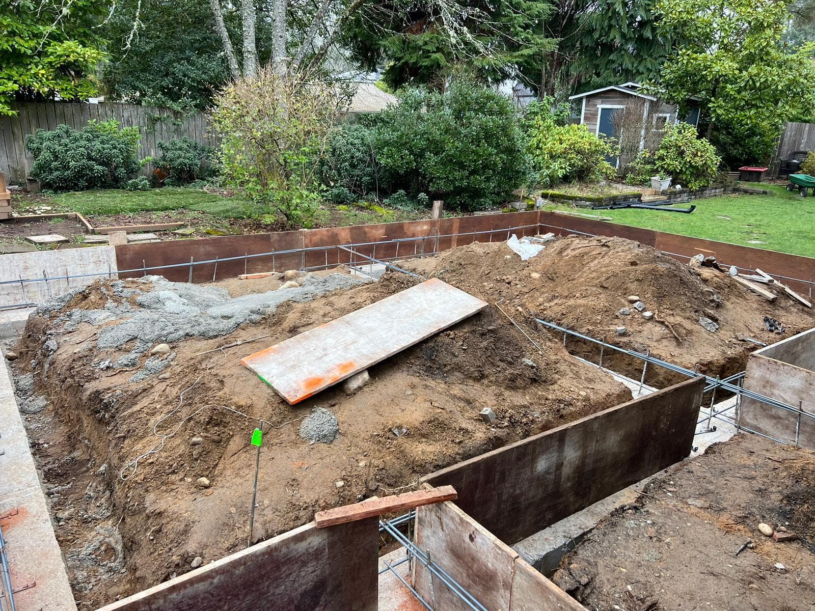 Foundation forms + rebar
