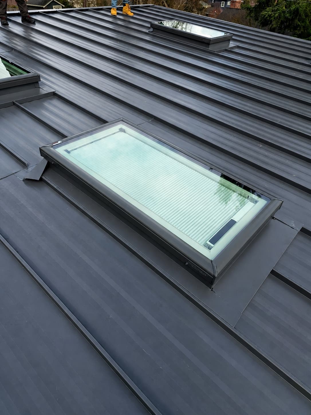 Standing-seam metal roof