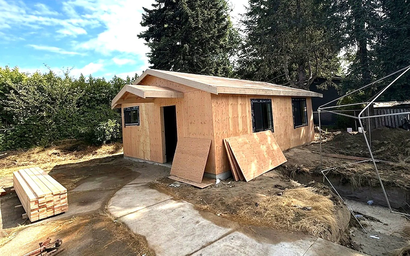 ADU foundation in progress in White Center, Seattle by MNBE Construction & Development