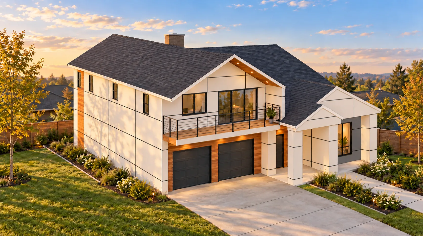 Rendering of the Kenmore house with the proposed two-story addition