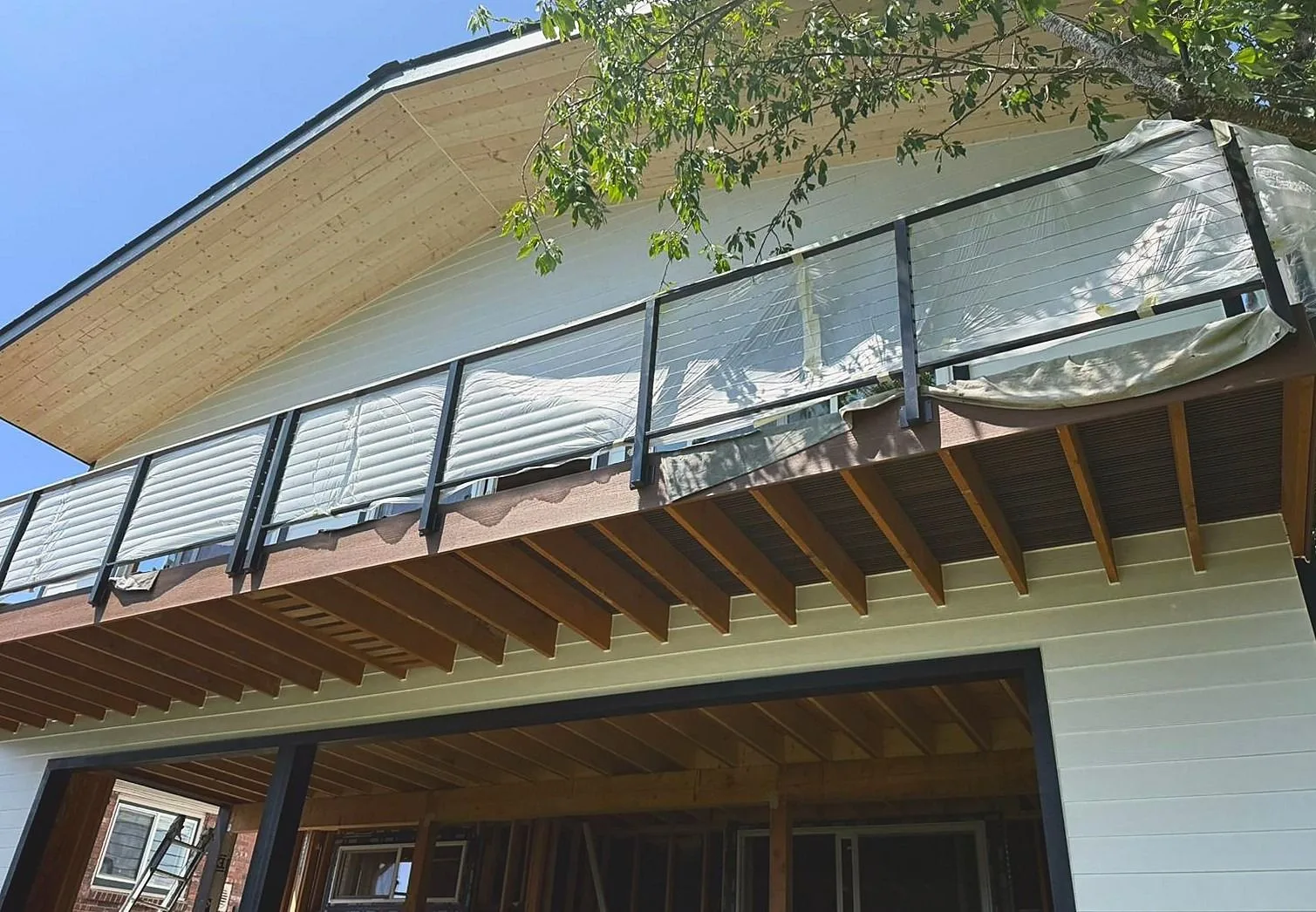 Lake view deck, mid-finish