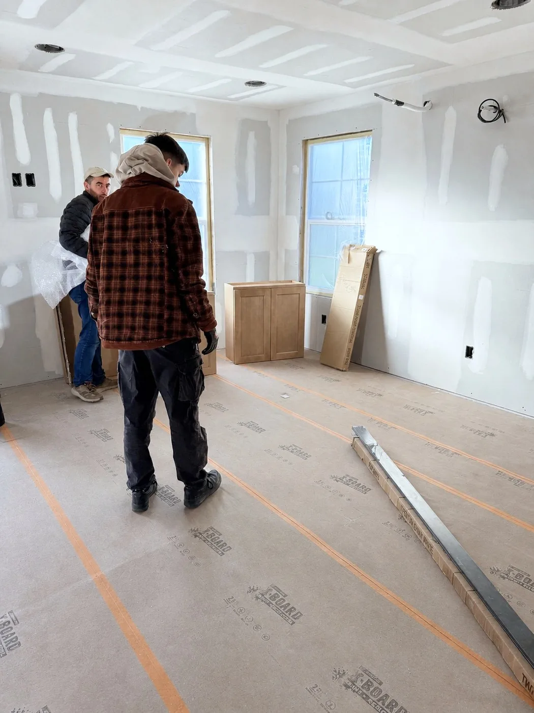 Drywall hung