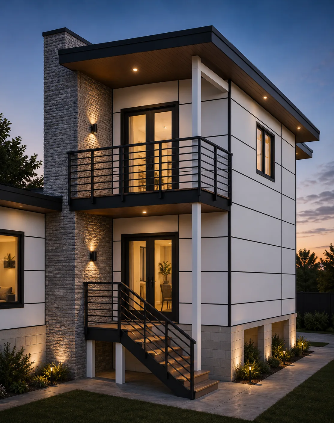 Exterior rendering 2 of the Bellevue project by MNBE Construction