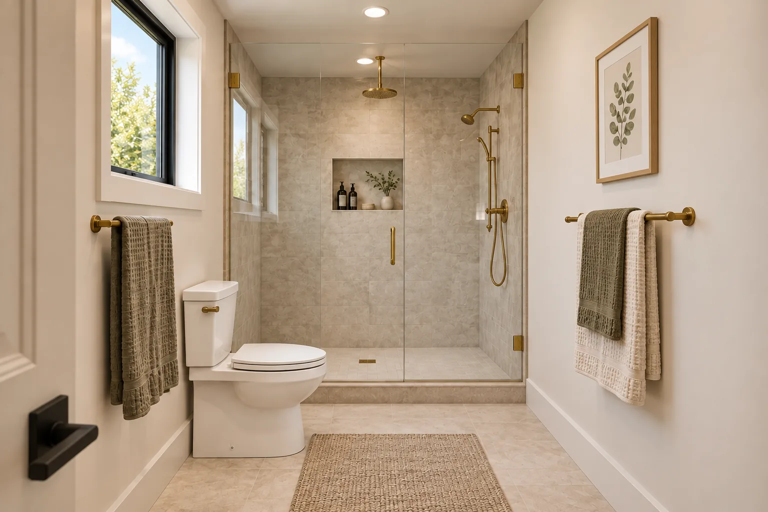 Primary Bath: Family Home with Garage in Kenmore, WA by MNBE Construction and Development