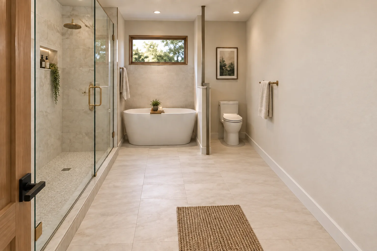 Primary Bath: Two-Story Home with Primary Suite in Kirkland, WA by MNBE Construction and Development