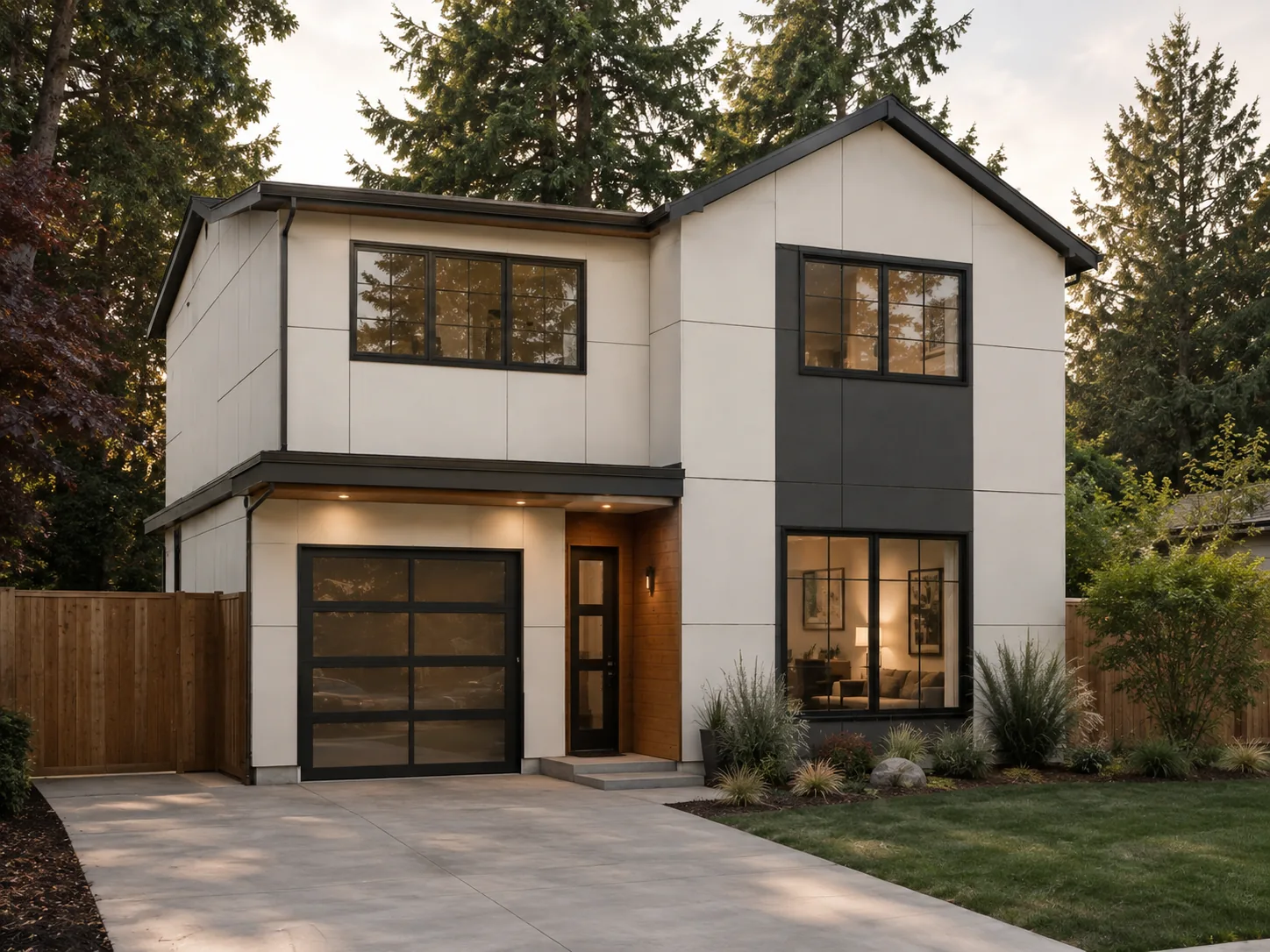 Two-Story Home with Garage in Kirkland, WA by MNBE Construction and Development, exterior rendering