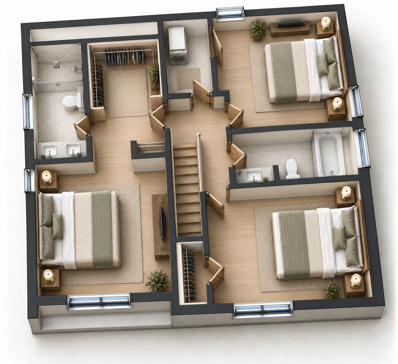The Upper Floor: Two-Story Home with Garage in Kirkland, WA by MNBE Construction and Development