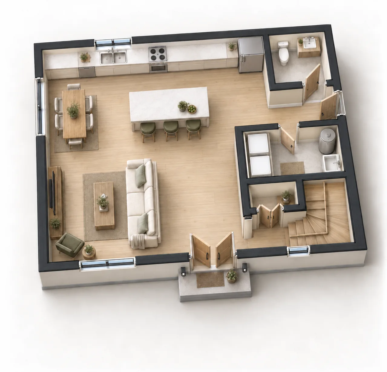 The Main Floor: Two-Story Family Home in Lake Tapps, Sumner, WA by MNBE Construction and Development