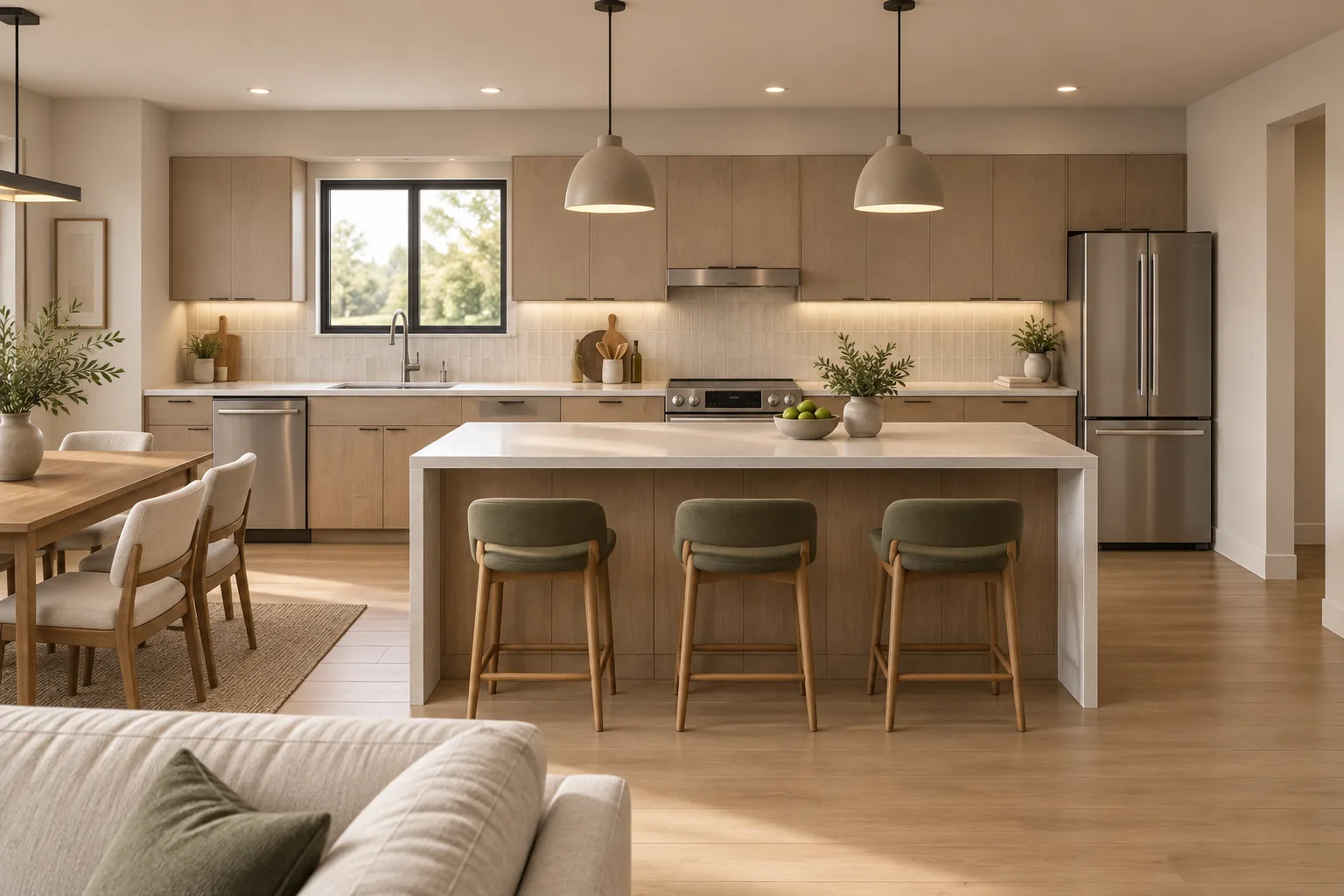 Kitchen & Dining: Two-Story Family Home in Lake Tapps, Sumner, WA by MNBE Construction and Development