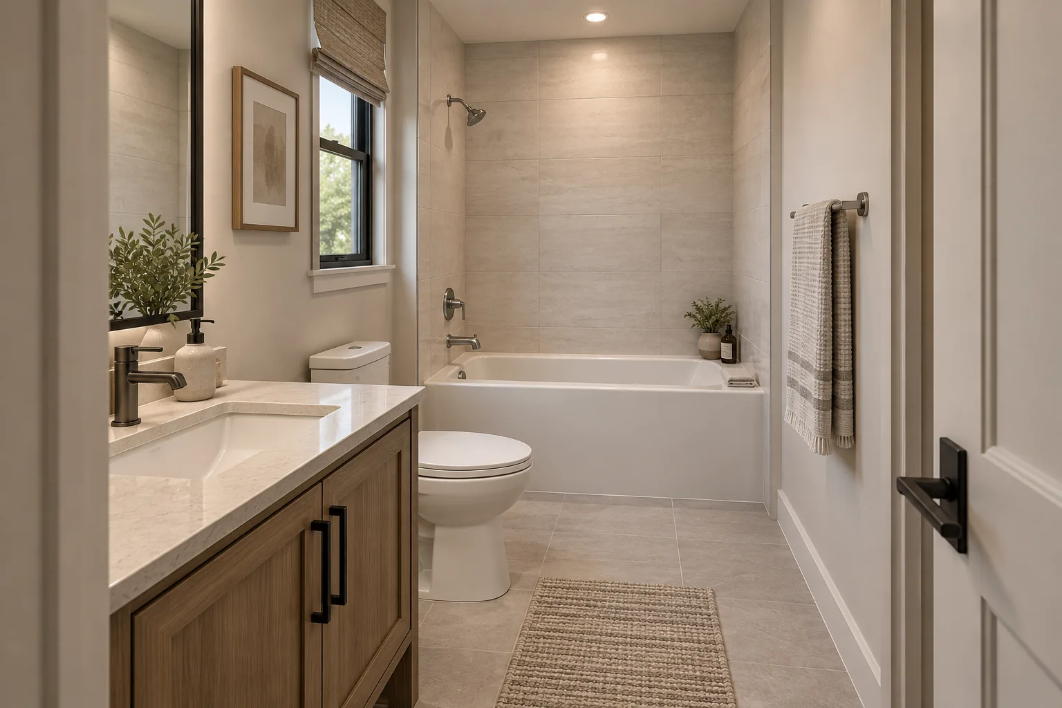 Primary Bath: Two-Story Family Home in Lake Tapps, Sumner, WA by MNBE Construction and Development