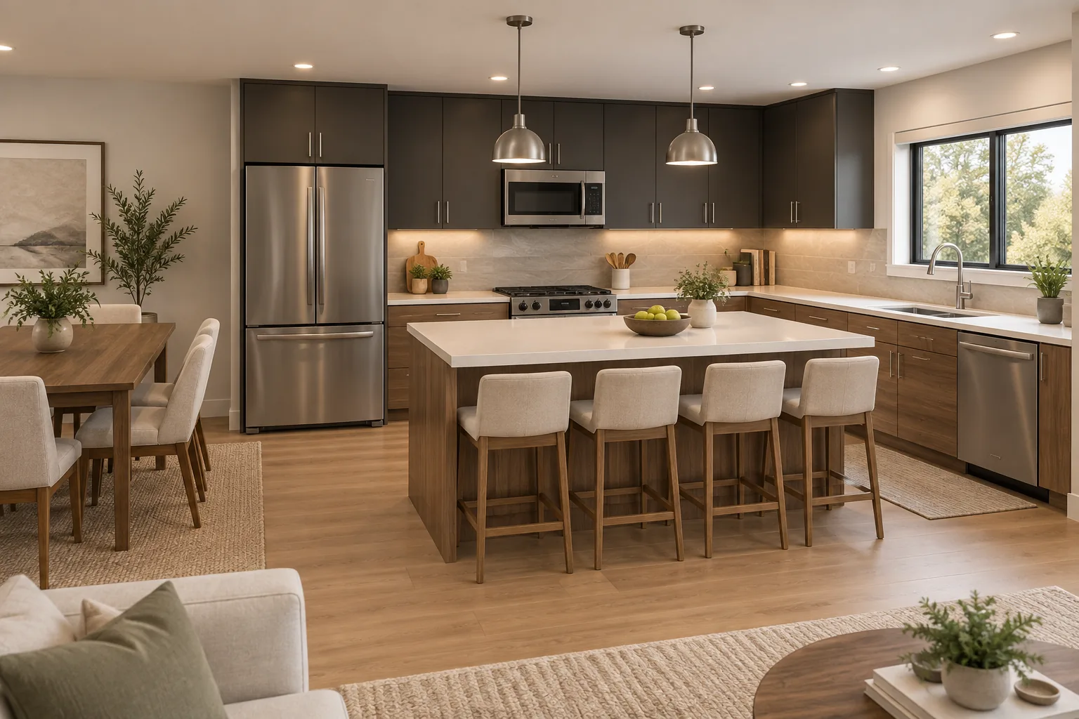 Kitchen · One Unit: Attached Duplex Residence in Lynnwood, WA by MNBE Construction and Development