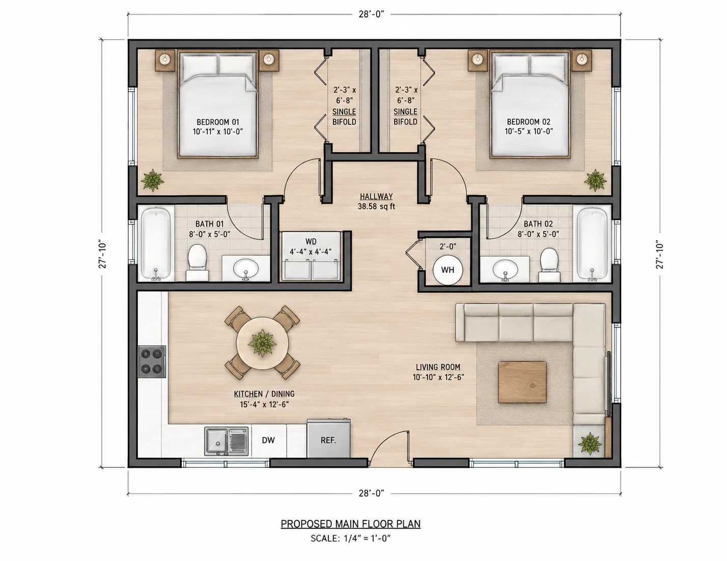 Floor Plan floor plan for the Lynnwood — Modern Design project
