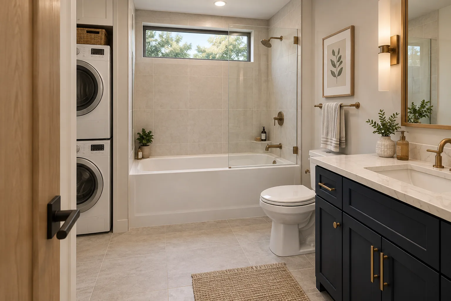 Bathroom: Unit Above a Two-Car Garage in Magnolia, Seattle, WA by MNBE Construction and Development