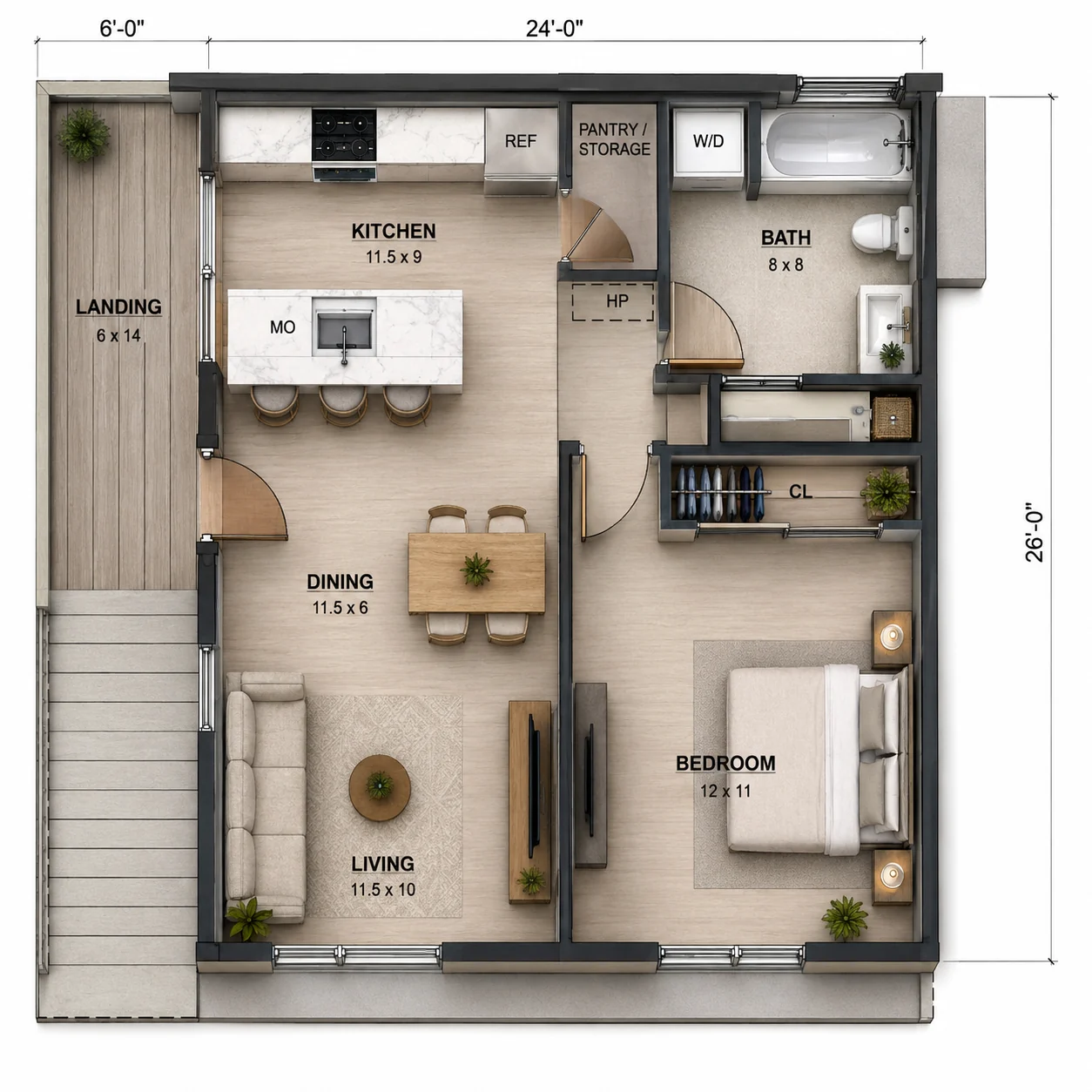 Floor Plan floor plan for the Magnolia, Seattle project