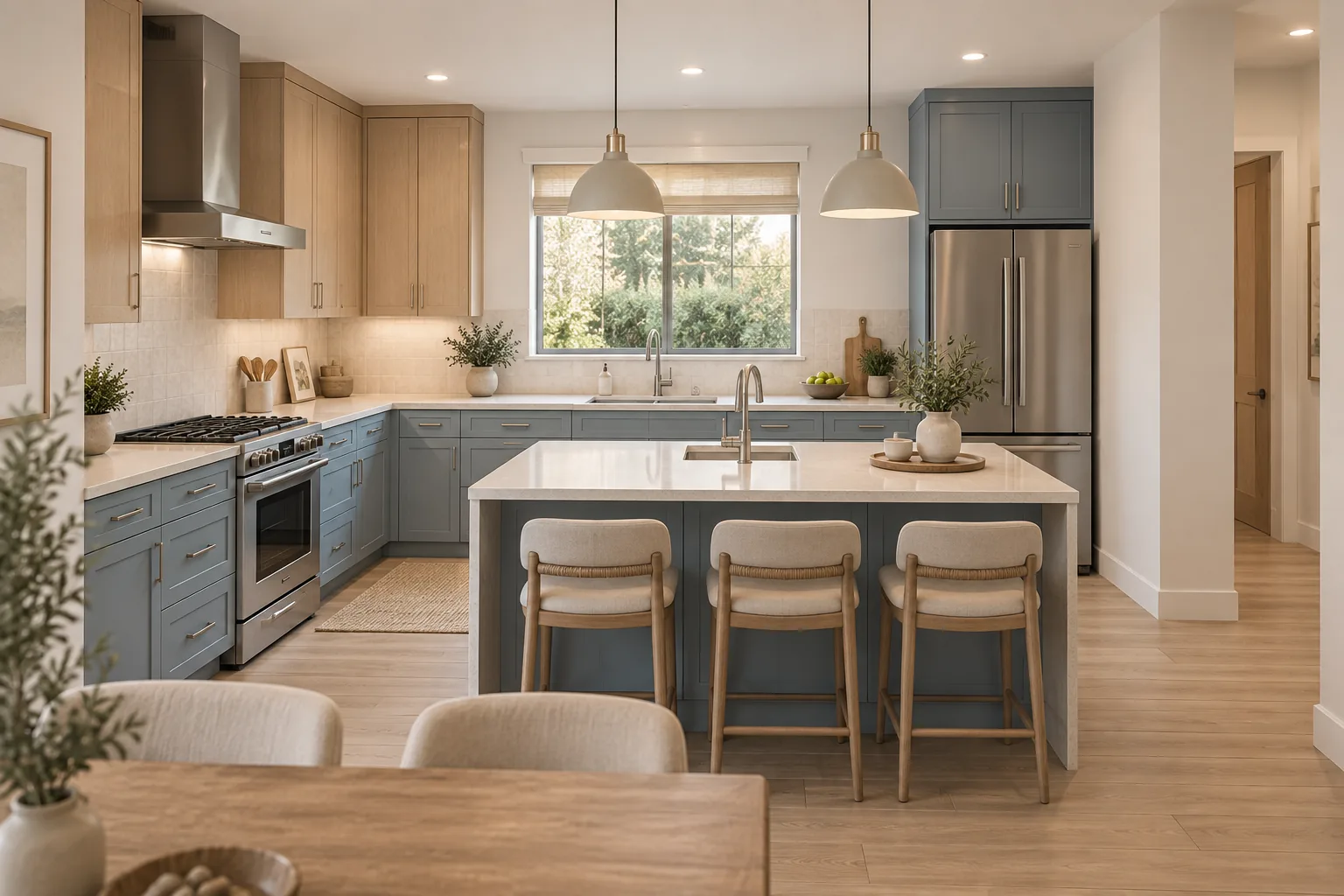 Kitchen & Dining: Single-Story Residence in Redmond, WA by MNBE Construction and Development