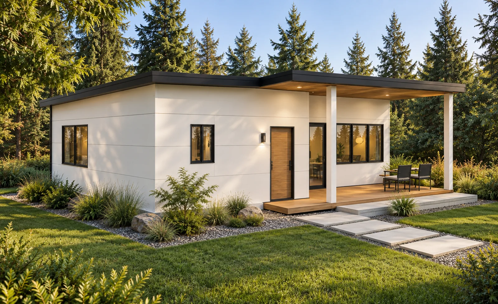 Modern One-Bedroom Home in Renton, WA by MNBE Construction and Development, exterior rendering