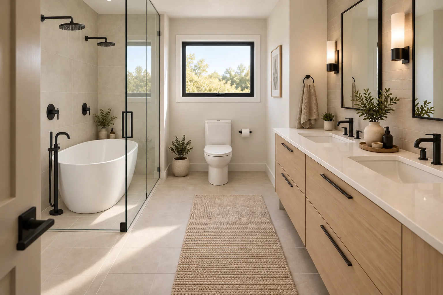 Primary Bath: DADU with Garage & Roof Deck in Seattle, WA by MNBE Construction and Development
