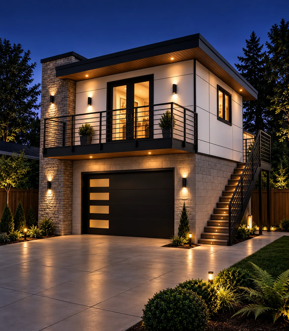 Exterior rendering 1 of the Seattle — Studio Above Garage project by MNBE Construction