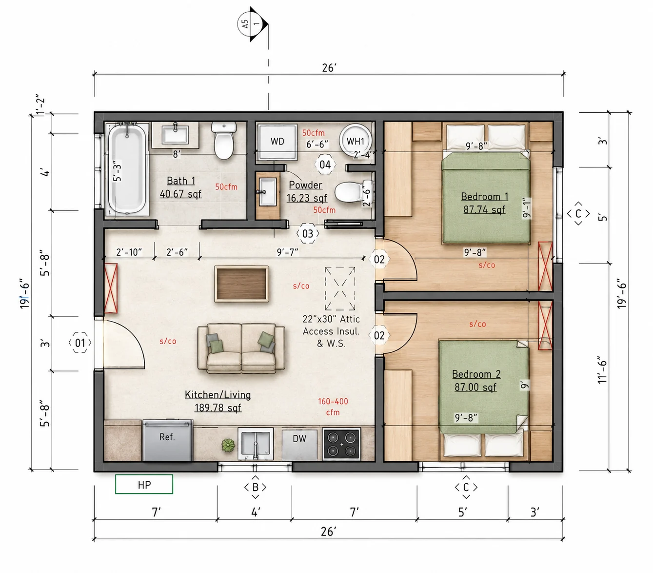 Floor Plan floor plan for the West Seattle project