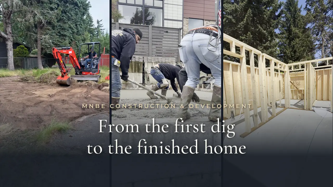 Excavation, concrete work and wall framing from MNBE construction projects
